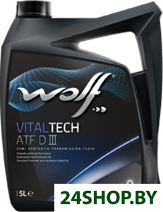 Трансмиссионное масло Wolf VitalTech ATF DIII 5л Трансмиссионное масло Wolf VitalTech ATF DIII 5л