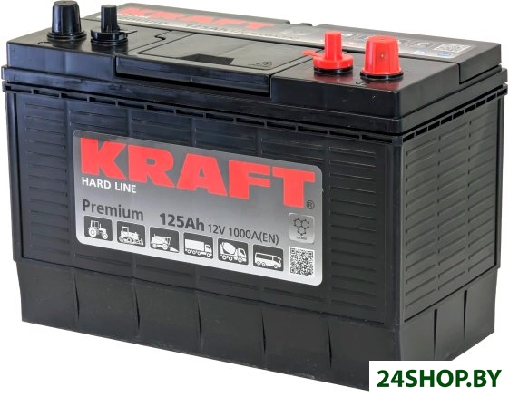 Автомобильный аккумулятор KRAFT Premium R+ (125 А·ч) Автомобильный аккумулятор KRAFT Premium R+ (125 А·ч)