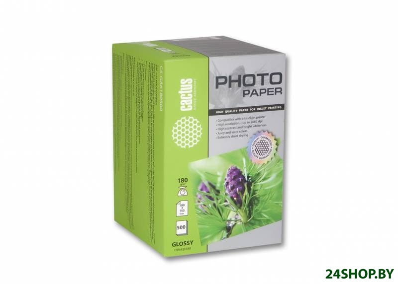 Фотобумага CACTUS Глянцевая A6 180 г/кв.м. 500 листов (CS-GA6180500) Фотобумага CACTUS Глянцевая A6 180 г/кв.м. 500 листов (CS-GA6180500)