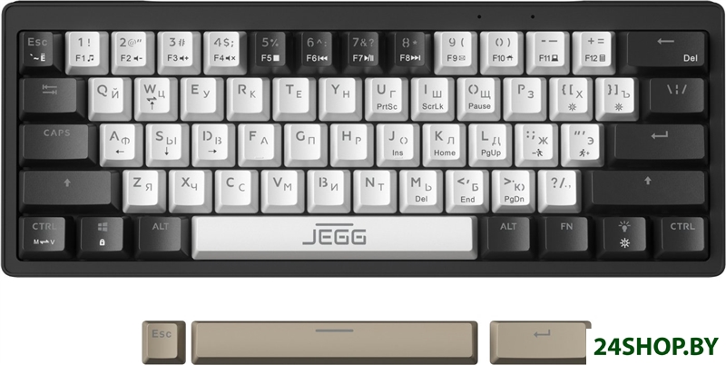 Клавиатура JEGG ZA61 White Black Brown (TNT Yellow) Клавиатура JEGG ZA61 White Black Brown (TNT Yellow)