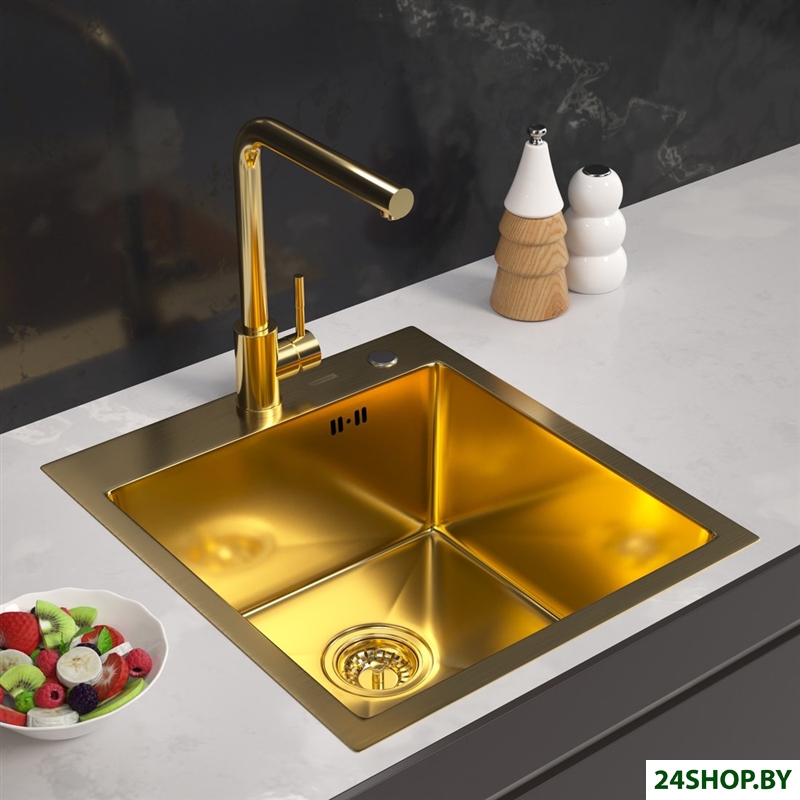 Кухонная мойка ARFEKA ECO AR 450*500 GOLD PVD NANO Кухонная мойка ARFEKA ECO AR 450*500 GOLD PVD NANO