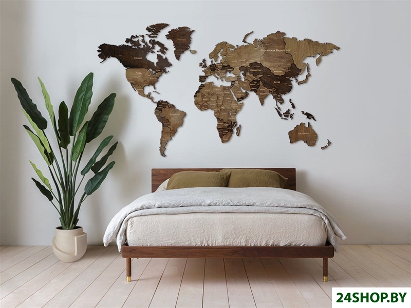 Пазл Woodary Карта мира на английском языке XL 3200 Пазл Woodary Карта мира на английском языке XL 3200
