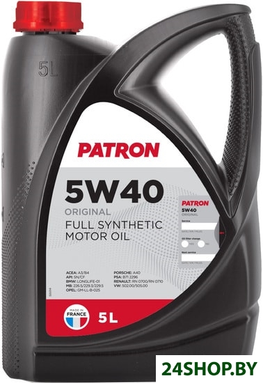 Моторное масло Patron 5W-40 5л Моторное масло Patron 5W-40 5л