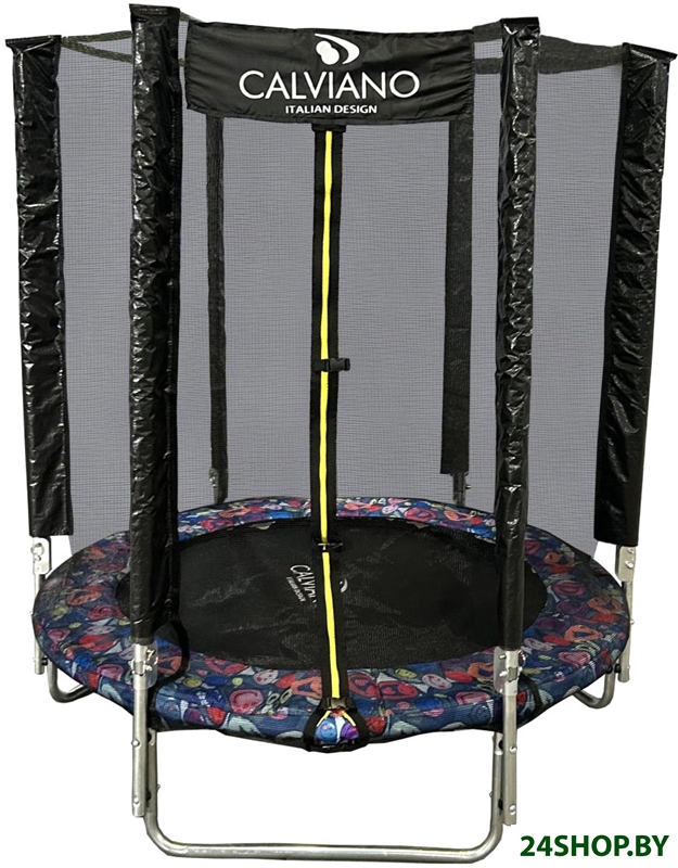Батут Calviano Smile 140 см-4.5FT INSIDE с внутренней сеткой складной Батут Calviano Smile 140 см-4.5FT INSIDE с внутренней сеткой складной