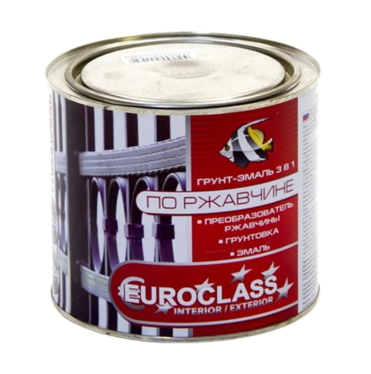 Эмаль Euroclass грунт-эмаль по ржавчине (серый, 1.9 кг) Эмаль Euroclass грунт-эмаль по ржавчине (серый, 1.9 кг)