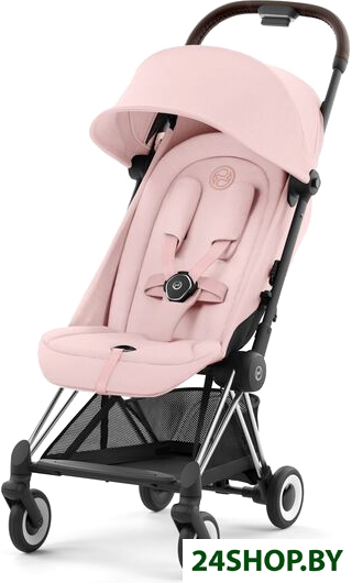 Коляска прогулочная «книга» Cybex Coya (peach pink/chrome frame) Коляска прогулочная «книга» Cybex Coya (peach pink/chrome frame)