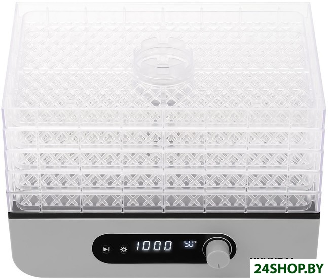 Сушка для фруктов и овощей Hyundai HYDF-5033 (5 поддонов, серый) Сушка для фруктов и овощей Hyundai HYDF-5033 (5 поддонов, серый)
