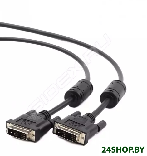 Кабель GEMBIRD CC-DVI2-BK-10M (10м) Кабель GEMBIRD CC-DVI2-BK-10M (10м)