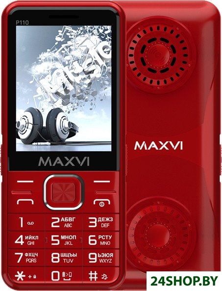 Телефон Maxvi P110 (красный) Телефон Maxvi P110 (красный)