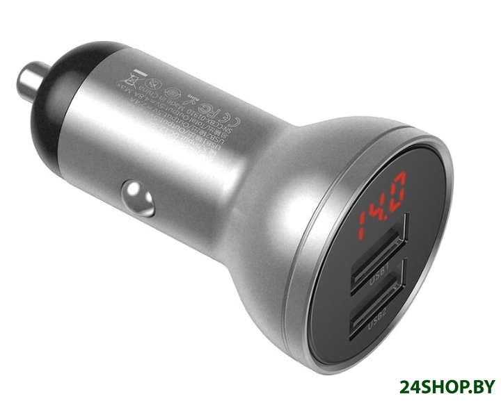 Автомобильное зарядное Baseus CCBX-0S Silver Автомобильное зарядное Baseus CCBX-0S Silver