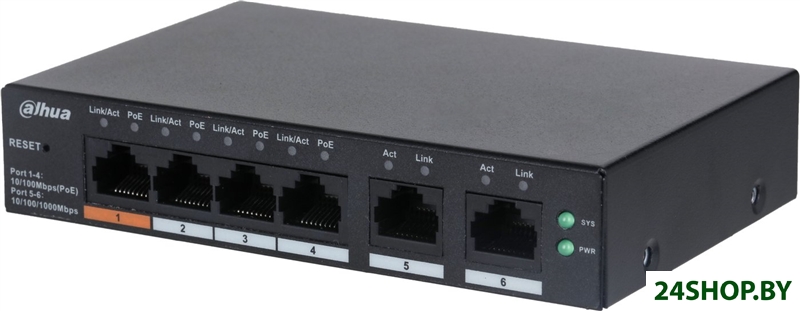 Настраиваемый коммутатор Dahua CS4006-4ET-60 Настраиваемый коммутатор Dahua CS4006-4ET-60