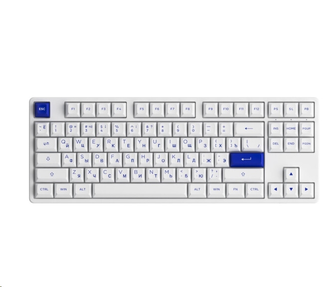 Клавиатура Akko 5087S White & Blue (Akko CS Jelly Pink) Клавиатура Akko 5087S White & Blue (Akko CS Jelly Pink)