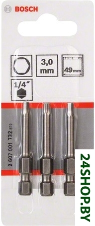 Набор бит Bosch 2607001732 (3 предмета) Набор бит Bosch 2607001732 (3 предмета)