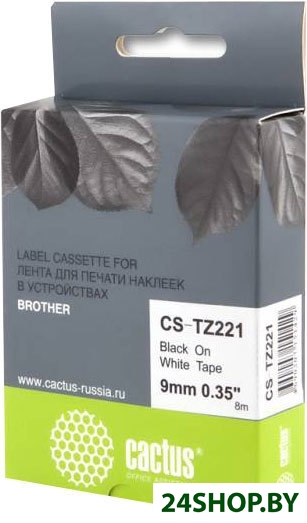 Картридж-лента для термопринтера CACTUS CS-TZ221 (аналог Brother TZ221) Картридж-лента для термопринтера CACTUS CS-TZ221 (аналог Brother TZ221)