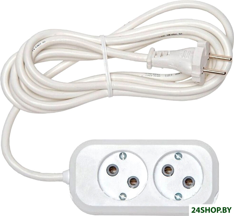 Удлинитель Gelberk GLK-2/5m (5 м, белый) Удлинитель Gelberk GLK-2/5m (5 м, белый)