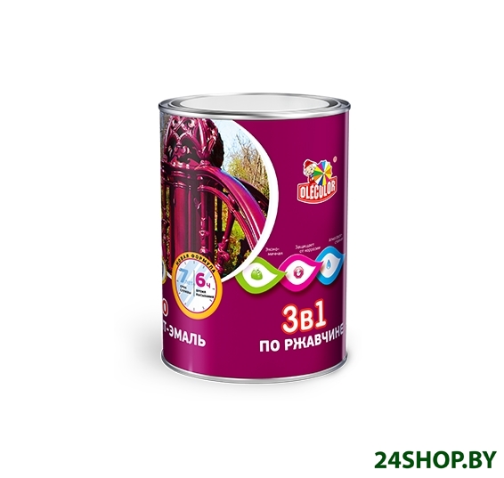 Грунт-эмаль Olecolor 3 в 1 по ржавчине 2 кг (желтый) Грунт-эмаль Olecolor 3 в 1 по ржавчине 2 кг (желтый)