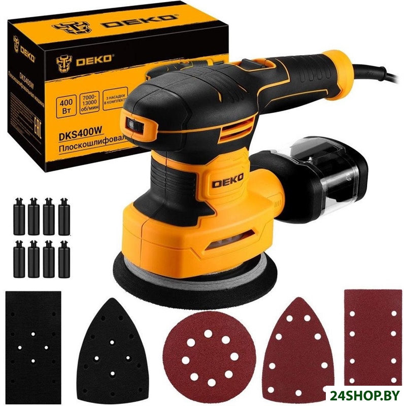 Эксцентриковая шлифмашина Deko DKS400W 085-1058 Эксцентриковая шлифмашина Deko DKS400W 085-1058