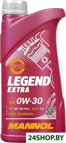 Моторное масло Mannol Legend Extra 0W-30 SN C2/C3 1л Моторное масло Mannol Legend Extra 0W-30 SN C2/C3 1л
