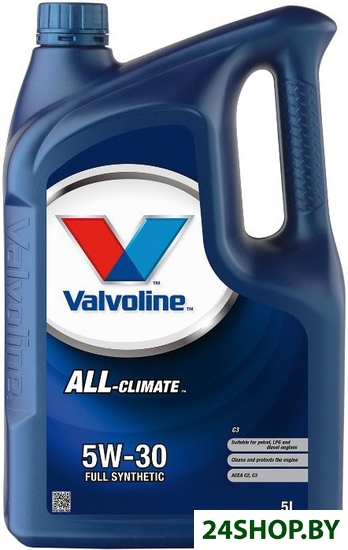 Моторное масло Valvoline All-Climate C2/C3 5W-30 5л Моторное масло Valvoline All-Climate C2/C3 5W-30 5л
