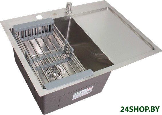 Кухонная мойка Wisent WS-36550-L/GER013 (с сифоном, дозатором и коландером) Кухонная мойка Wisent WS-36550-L/GER013 (с сифоном, дозатором и коландером)
