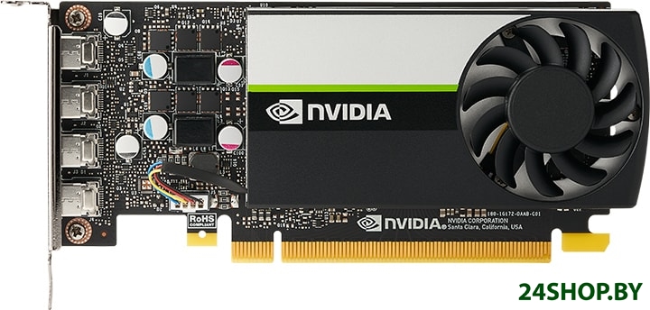 Видеокарта PNY Nvidia T1000 4GB GDDR6 VCNT1000-BLK Видеокарта PNY Nvidia T1000 4GB GDDR6 VCNT1000-BLK