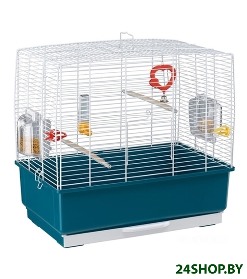 Клетка для птиц Ferplast Rekord 3 / 52009801 (белый/синий) Клетка для птиц Ferplast Rekord 3 / 52009801 (белый/синий)