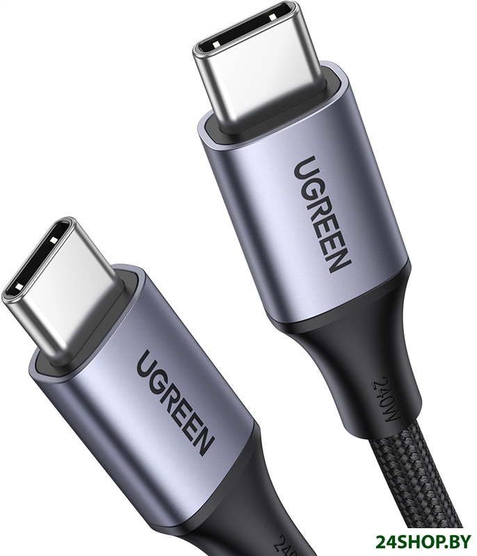 Кабель Ugreen US535 90440 USB Type-C - USB Type-C (2 м, серый) Кабель Ugreen US535 90440 USB Type-C - USB Type-C (2 м, серый)