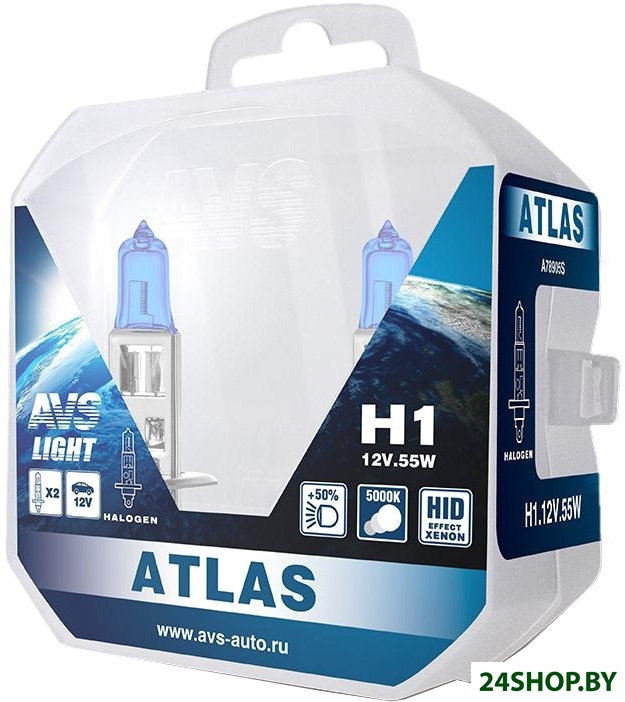 Галогенная лампа AVS Atlas PB H1 2шт Галогенная лампа AVS Atlas PB H1 2шт