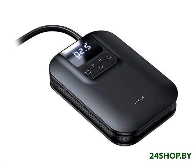 Портативный автомобильный компрессор Usams US-ZB215 Mini (черный) CQBZB21501 Портативный автомобильный компрессор Usams US-ZB215 Mini (черный) CQBZB21501