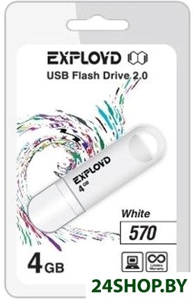 USB флэш-накопитель EXPLOYD 570 4GB (белый) USB флэш-накопитель EXPLOYD 570 4GB (белый)