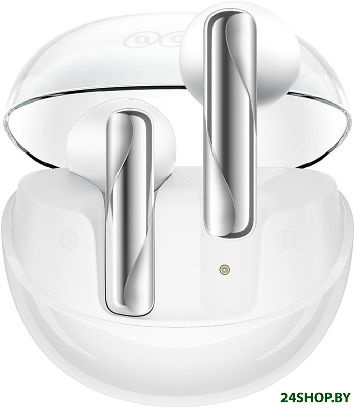 Наушники QCY AilyBuds Clear (белый/серебиристый) Наушники QCY AilyBuds Clear (белый/серебиристый)