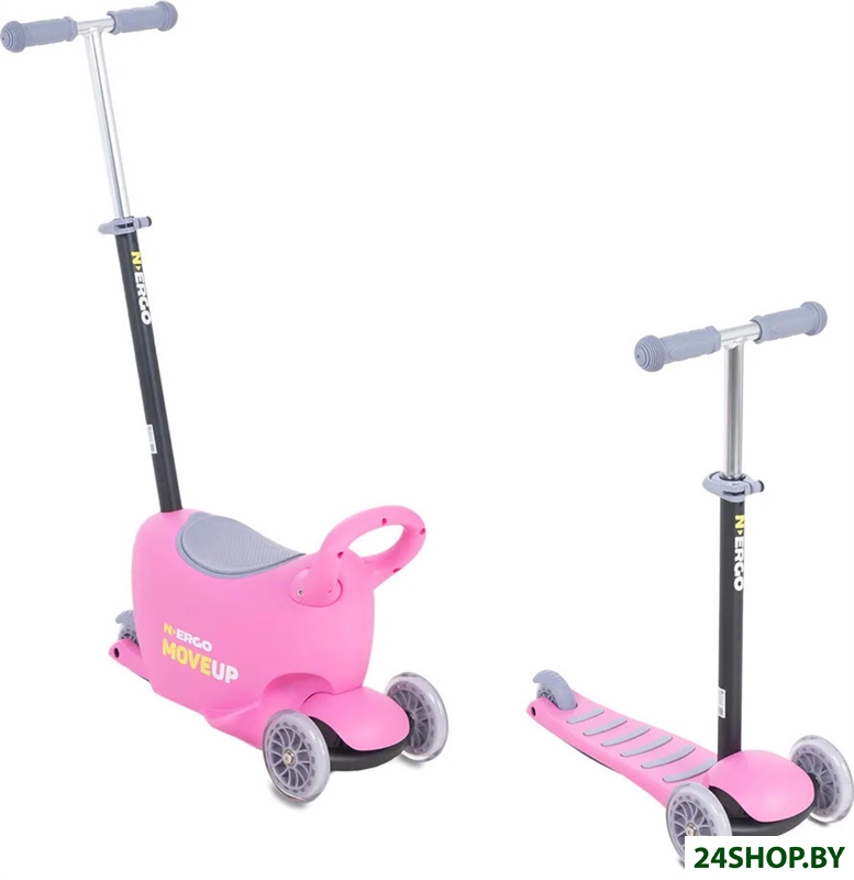 Трехколесный самокат N.Ergo 2 в 1 LB1502 (розовый) Трехколесный самокат N.Ergo 2 в 1 LB1502 (розовый)