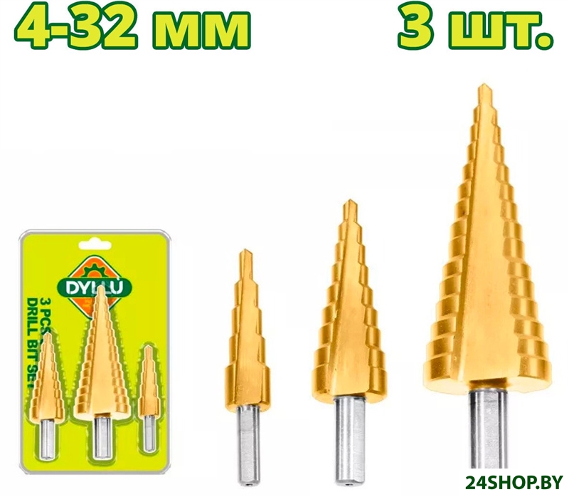 Набор сверл Dyllu DTJD3401 (3 шт) Набор сверл Dyllu DTJD3401 (3 шт)