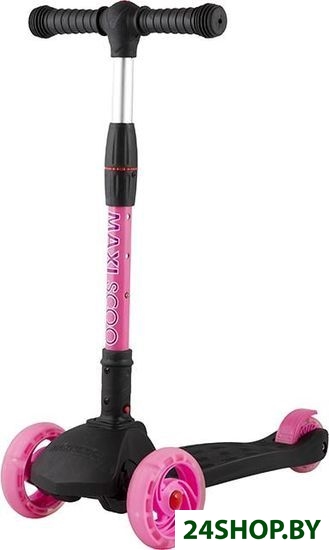 Трехколесный самокат Maxiscoo Baby Delux MSC-B072001D (черный/розовый) Трехколесный самокат Maxiscoo Baby Delux MSC-B072001D (черный/розовый)