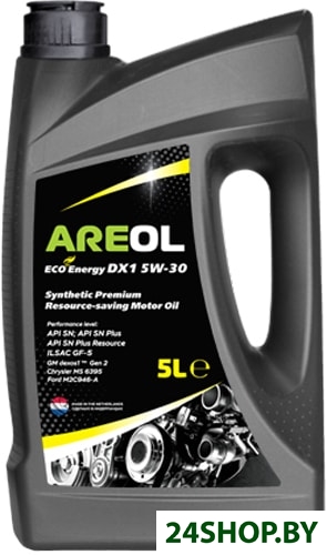 Моторное масло Areol Eco Energy DX1 5W-30 5л Моторное масло Areol Eco Energy DX1 5W-30 5л
