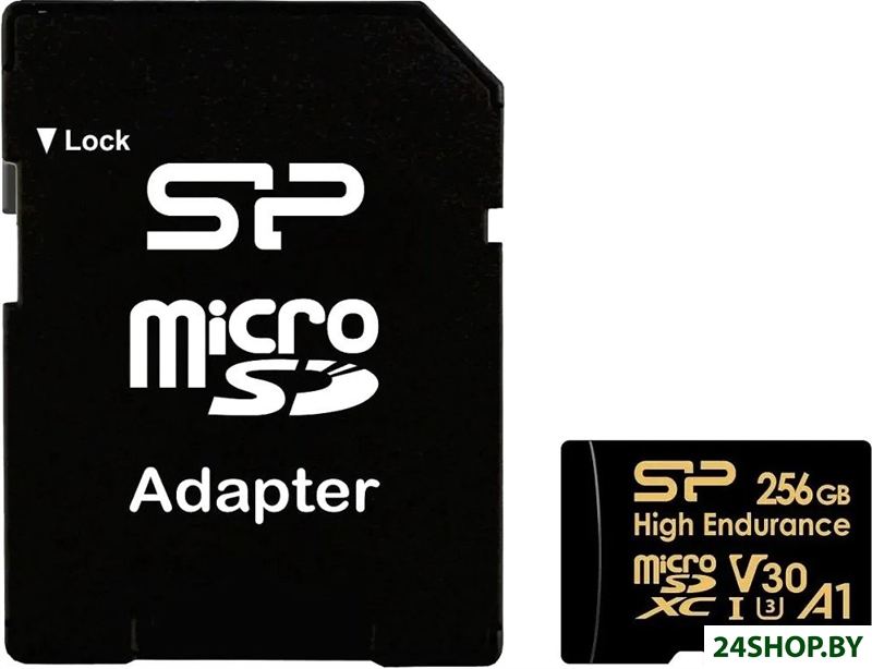 Карта памяти Silicon-Power Golden Series High Endurance microSDXC SP256GBSTXDV3V1HSP 256GB (с адапте Карта памяти Silicon-Power Golden Series High Endurance microSDXC SP256GBSTXDV3V1HSP 256GB (с адапте