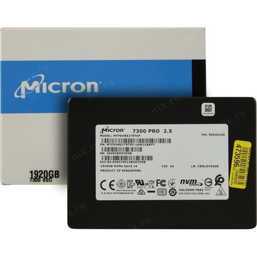 SSD Micron 7300 Pro 1.92TB MTFDHBE1T9TDF-1AW1ZABYY SSD Micron 7300 Pro 1.92TB MTFDHBE1T9TDF-1AW1ZABYY