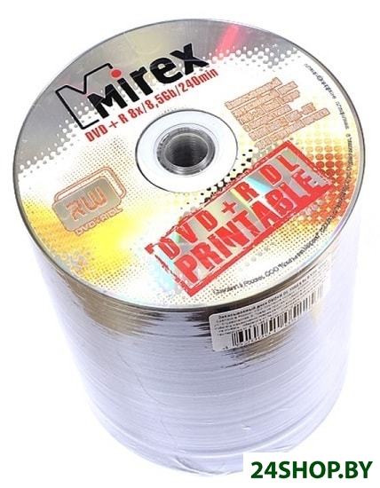 DVD+R диск Mirex 8.5Gb 8x UL130069A8T (100 шт.) DVD+R диск Mirex 8.5Gb 8x UL130069A8T (100 шт.)