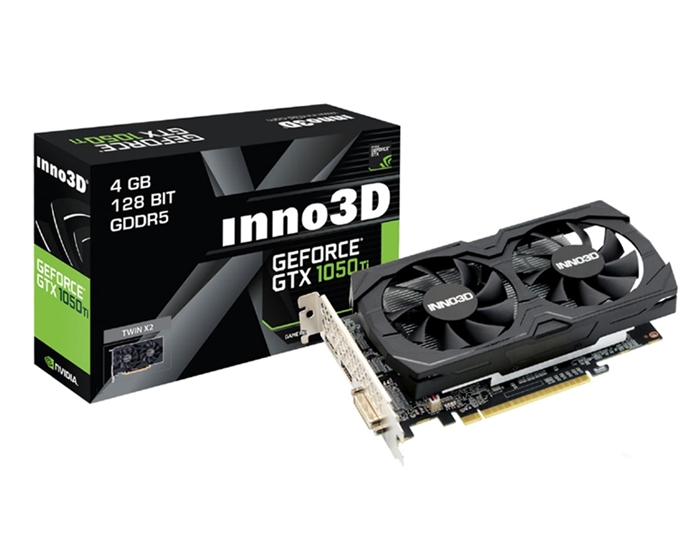 Видеокарта Inno3D GeForce GTX 1050 Ti Twin X2 4GB GDDR5 N105K-2DDV-M5CM Видеокарта Inno3D GeForce GTX 1050 Ti Twin X2 4GB GDDR5 N105K-2DDV-M5CM