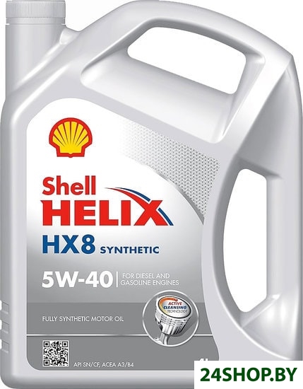 Моторное масло Shell Helix HX8 Synthetic 5W-40 4л Моторное масло Shell Helix HX8 Synthetic 5W-40 4л