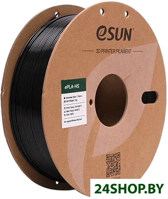 Пластик eSUN ePLA-HS 1.75 мм 1000 г (черный) Пластик eSUN ePLA-HS 1.75 мм 1000 г (черный)