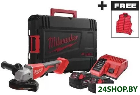 Угловая шлифмашина Milwaukee BLSAG125XPDMC-402X 4933499460 (с 2-мя АКБ, кейс) Угловая шлифмашина Milwaukee BLSAG125XPDMC-402X 4933499460 (с 2-мя АКБ, кейс)