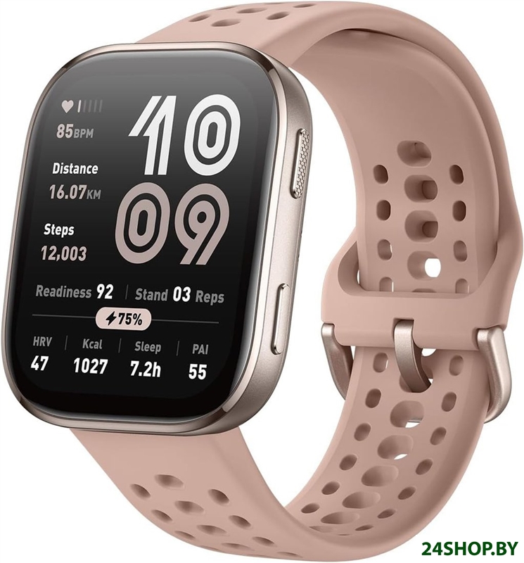 Умные часы Amazfit Bip 6 (титановый, с розовым силиконовым ремешком) Умные часы Amazfit Bip 6 (титановый, с розовым силиконовым ремешком)