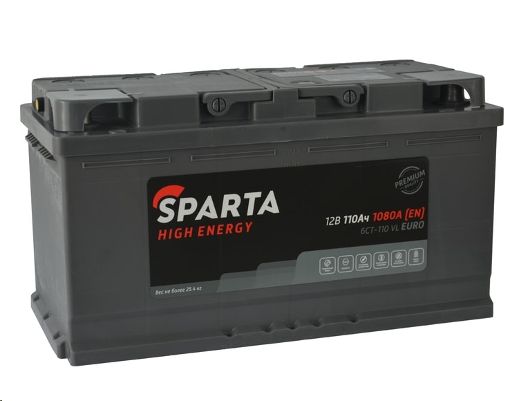 Автомобильный аккумулятор Sparta High Energy 6CT-110 (110 А·ч) Автомобильный аккумулятор Sparta High Energy 6CT-110 (110 А·ч)