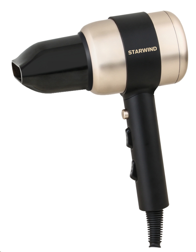 Фен Starwind SHD 7072 (черный/золотистый) Фен Starwind SHD 7072 (черный/золотистый)