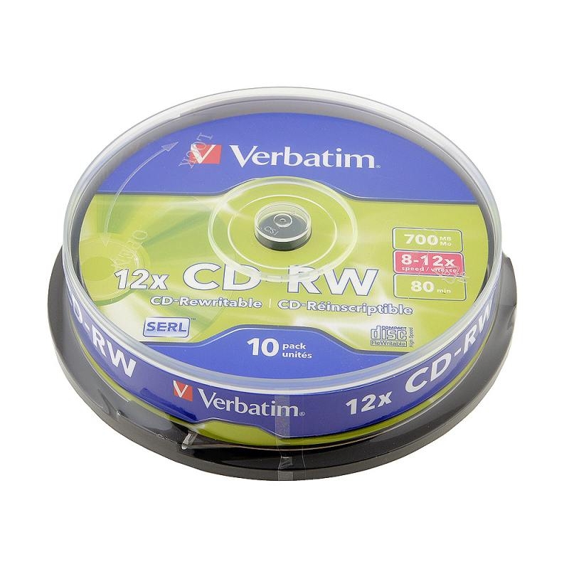 Диск CD-RW Verbatim 700Mb 10x Cake Box (10шт) (43480) Диск CD-RW Verbatim 700Mb 10x Cake Box (10шт) (43480)