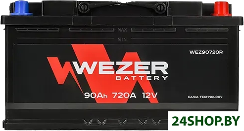 Автомобильный аккумулятор Wezer WEZ90720R (90 А·ч) Автомобильный аккумулятор Wezer WEZ90720R (90 А·ч)
