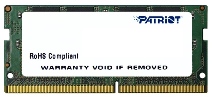 Оперативная память Patriot Signature Line 4GB DDR4 SODIMM PC4-17000 PSD44G213382S Оперативная память Patriot Signature Line 4GB DDR4 SODIMM PC4-17000 PSD44G213382S
