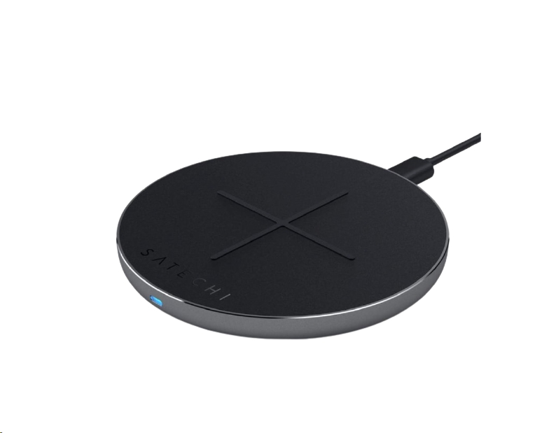 Беспроводное зарядное устройство Satechi Aluminium Type-C Fast Wireless Charger ST-IWCBM (серый косм Беспроводное зарядное устройство Satechi Aluminium Type-C Fast Wireless Charger ST-IWCBM (серый косм