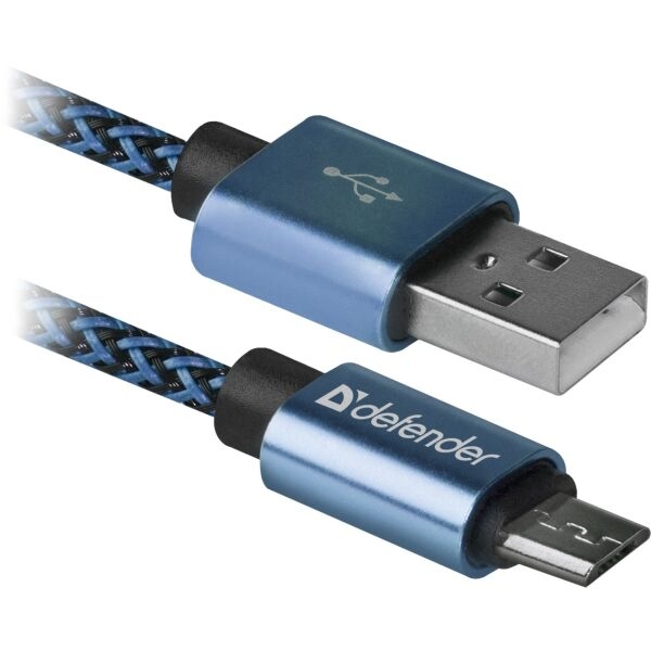 Кабель Defender USB08-03T Pro 87805 (синий) Кабель Defender USB08-03T Pro 87805 (синий)